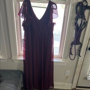 Birdy Grey Deep Wine Maxi Dress